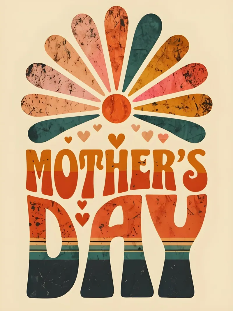 Moederdag canvas met Baklijst van RETRO VINTAGE EDITION