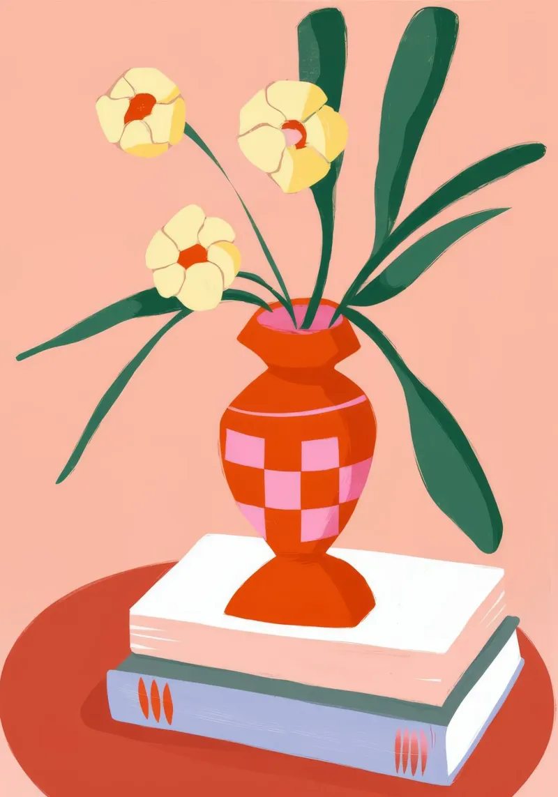 Decorazione floreale per libri poster con telaio in plastica da Emery Kate