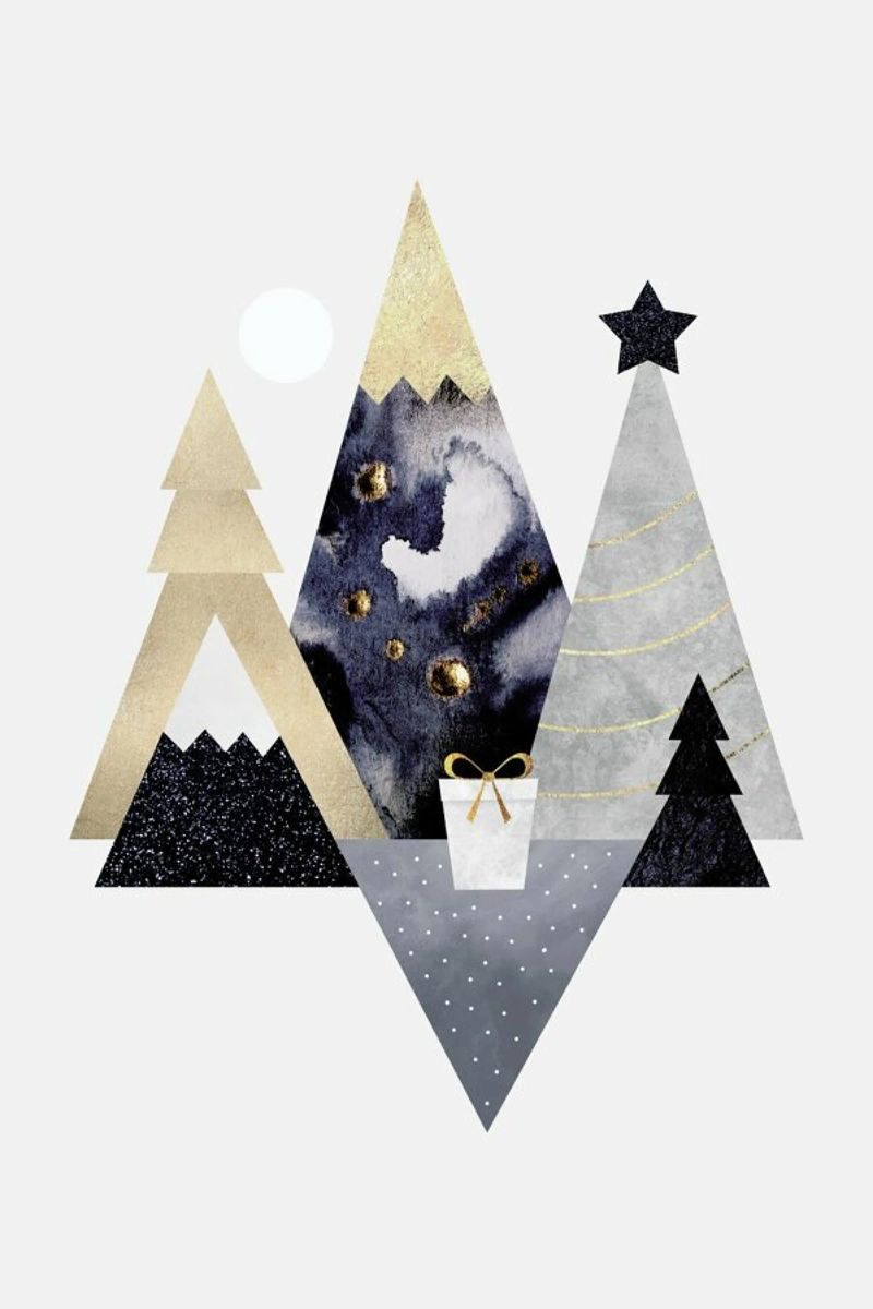 Christmas Mountains Poster von Elisabeth Fredriksson