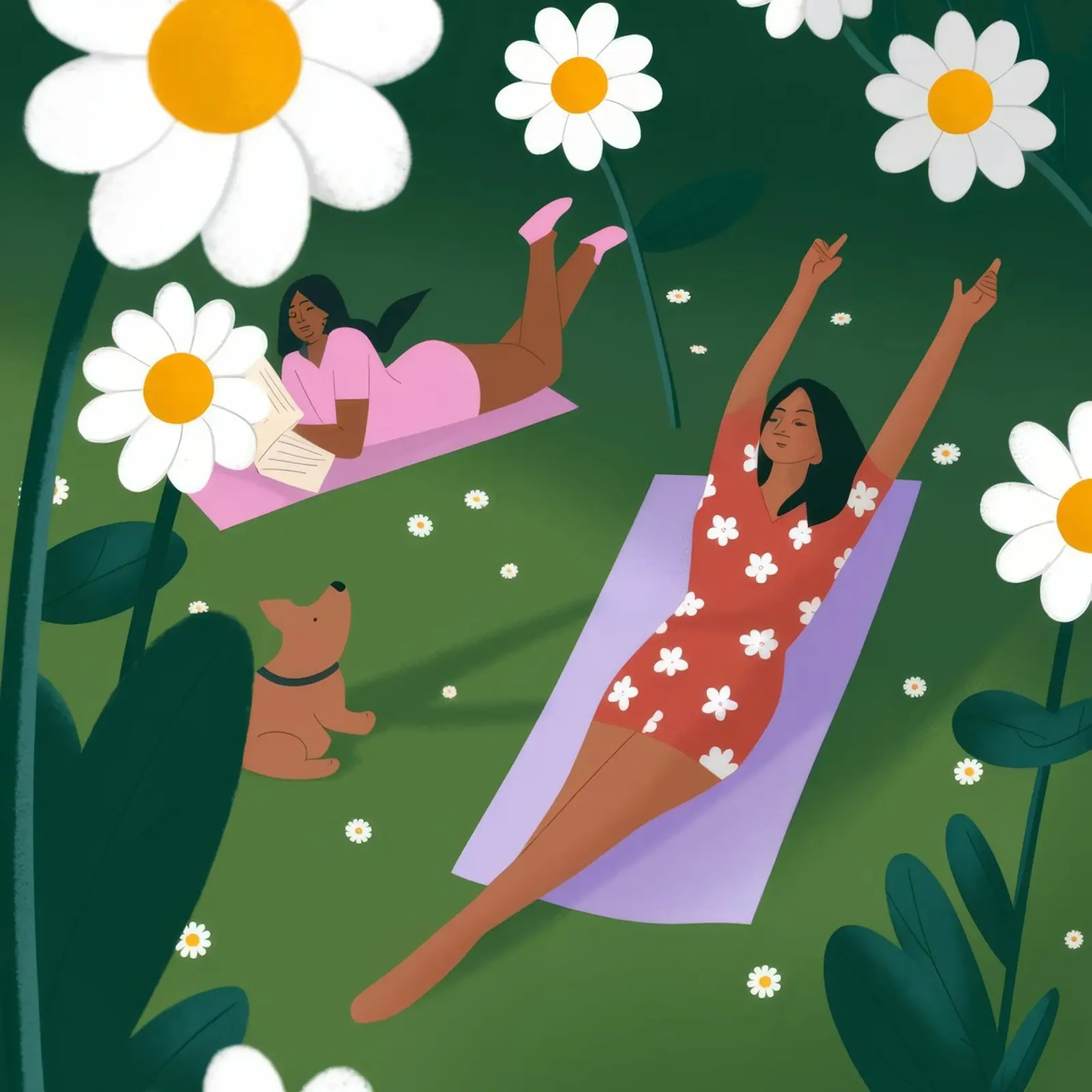 Daisy Dream Relax poster con telaio in plastica da Emery Kate