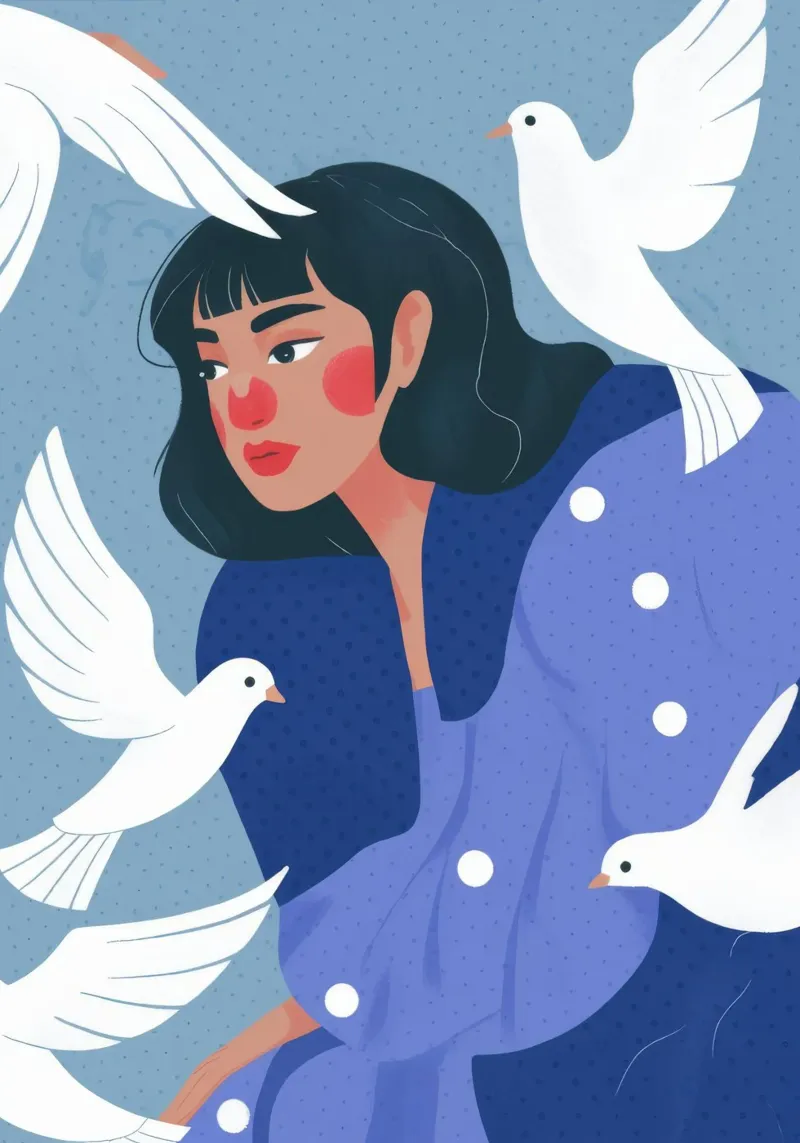 Peaceful Dove Surround hahnemühle by Emery Kate