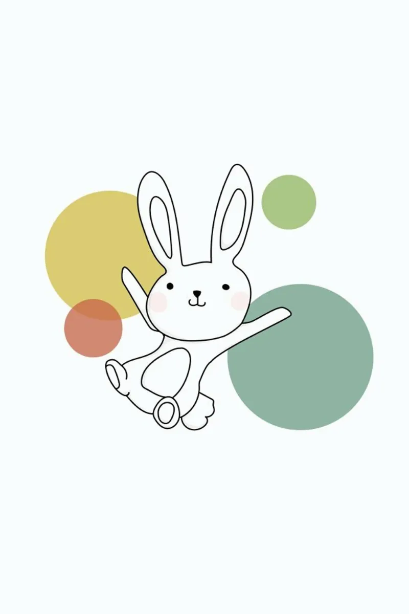 Space Rabbits Vega poster con telaio in legno da Christina Heitmann