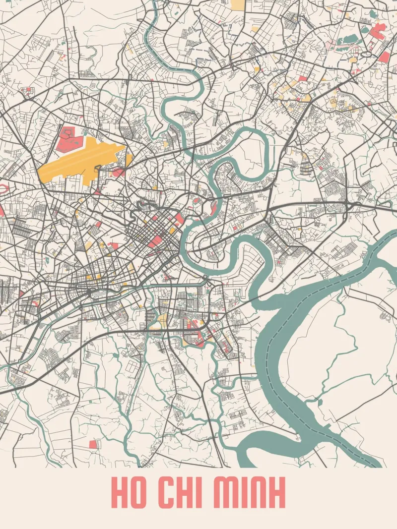 HO CHI MINH poster da Travelstudio