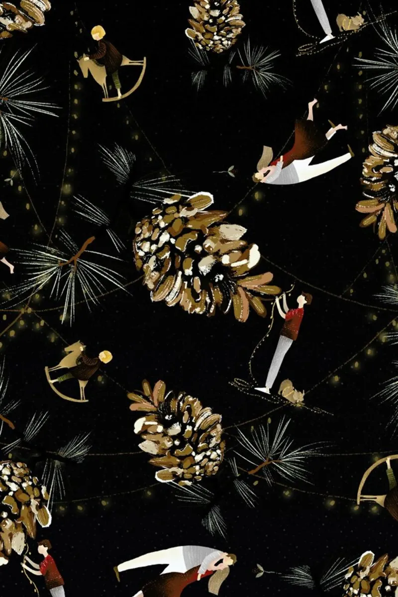 Christmas 5 poster con telaio in legno da Amalia Restrepo