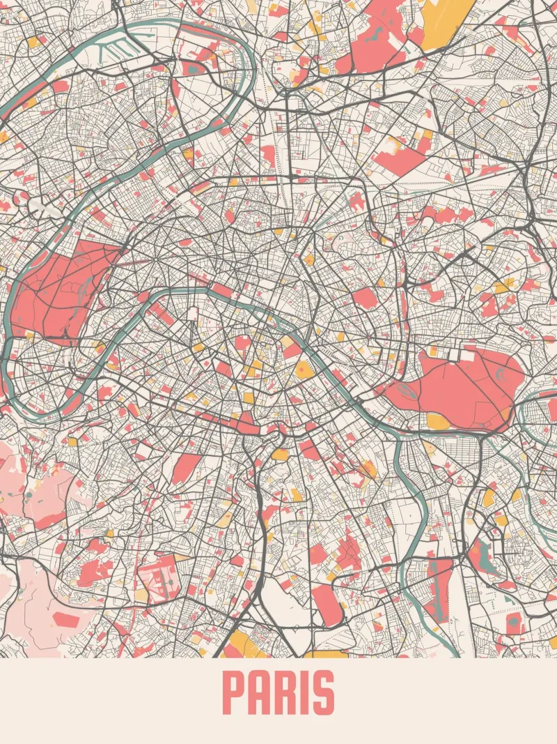 PARIS poster con telaio in legno da Travelstudio