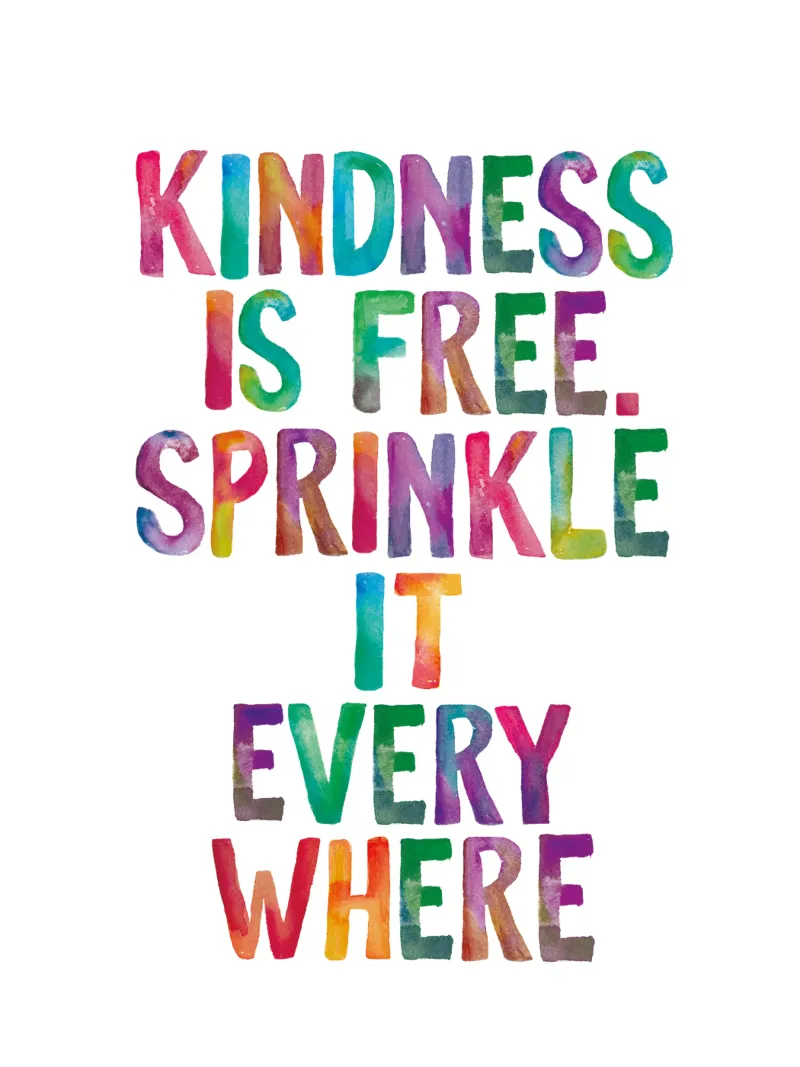 Kindness is Free Sprinkle it Everywhere Regenbogen Design canvas by THE MOTIVATED TYPE