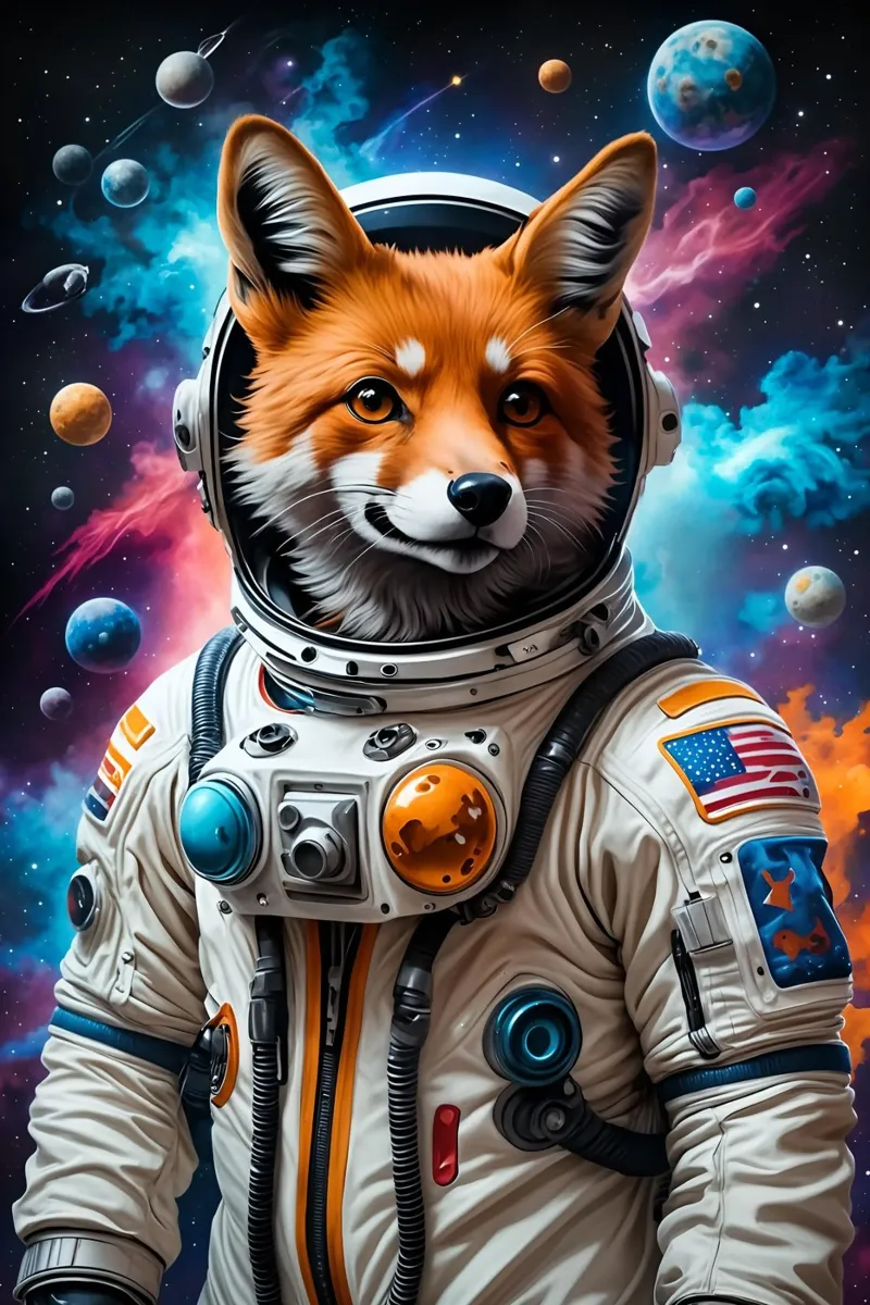 Astronaut fuchsig Hahnemühle von MakArena