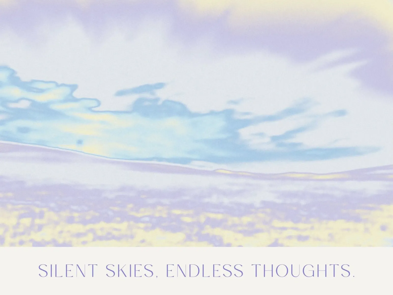 Silent Skies, Endless Thoughts pellicola backlit da treechild