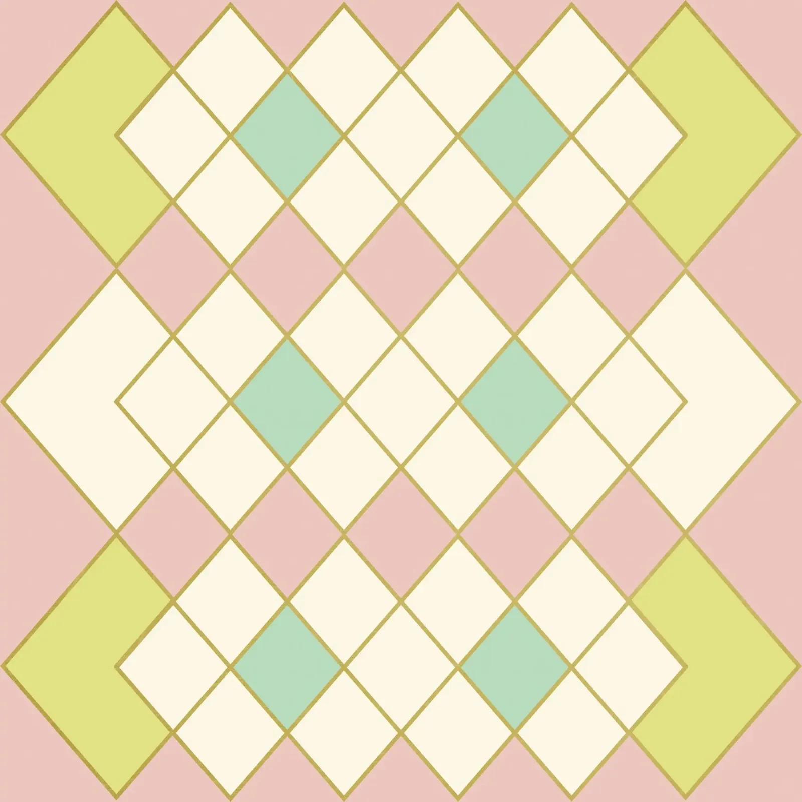 Armonia geometrica pastello poster con telaio in plastica da Metron
