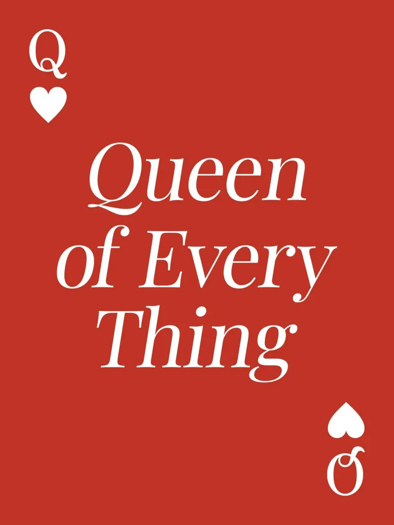 Queen of everything quote (Red tone) canvas by Paigaam Studio
