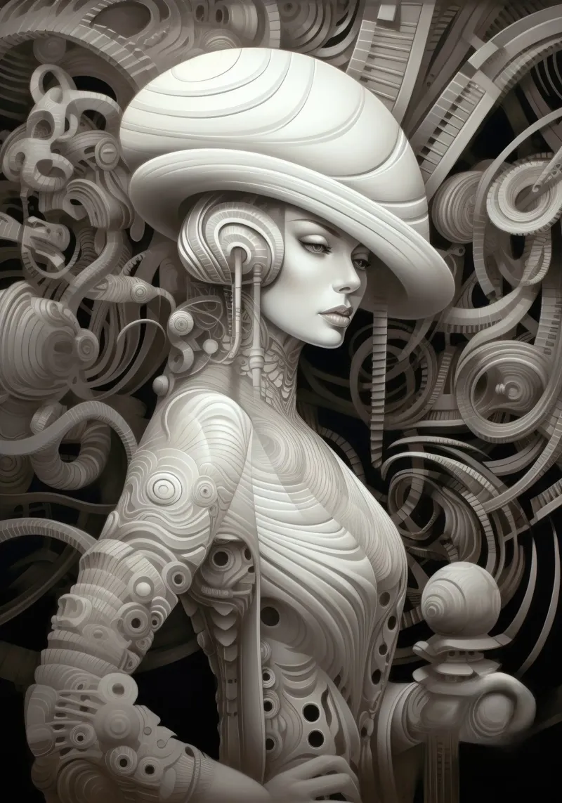 Art Deco Woman hahnemühle by Artful Muse
