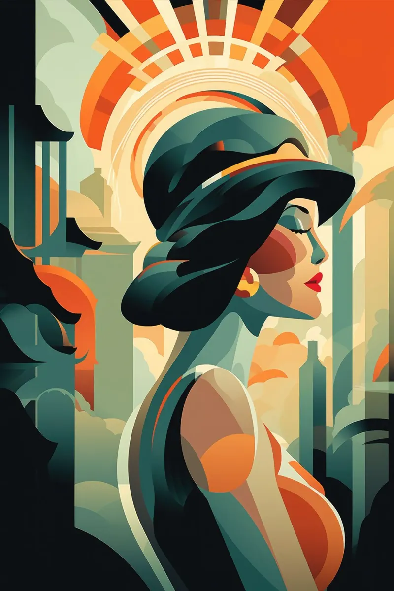 Art Deco Woman poster da Artful Muse