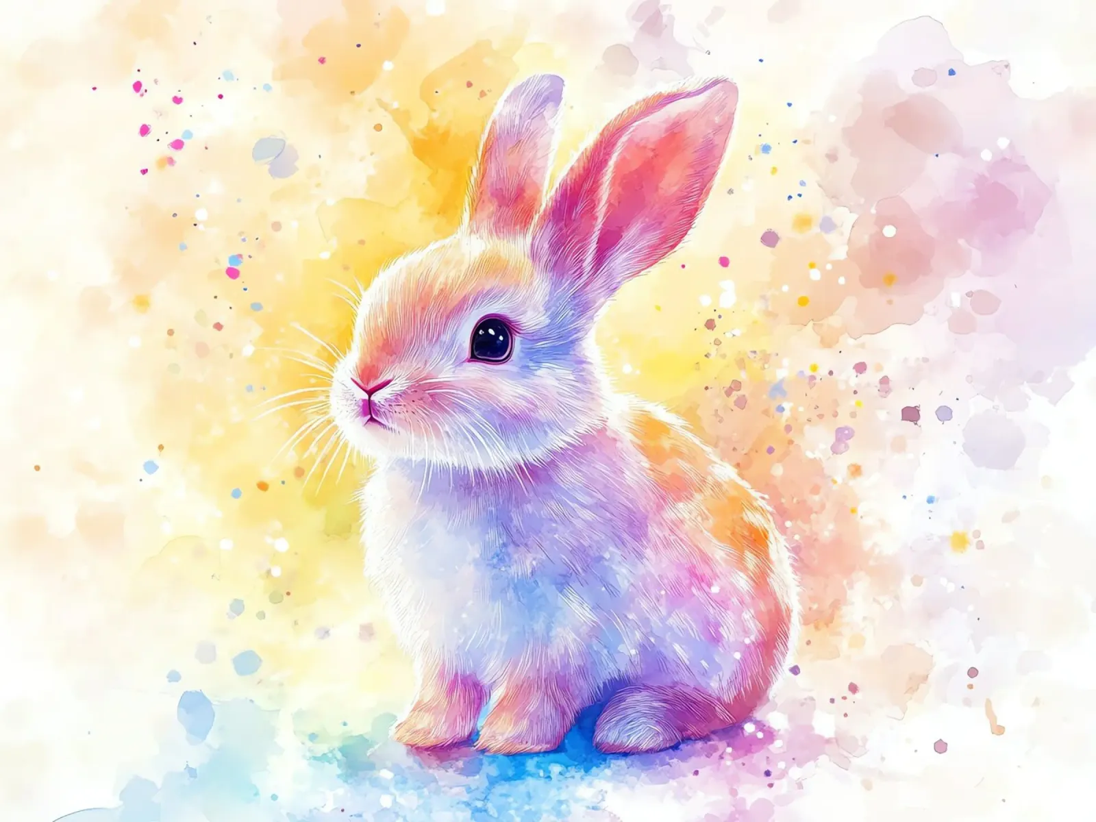 Totem animale Lapin carta hahnemühle da Théïa's Fantasia World