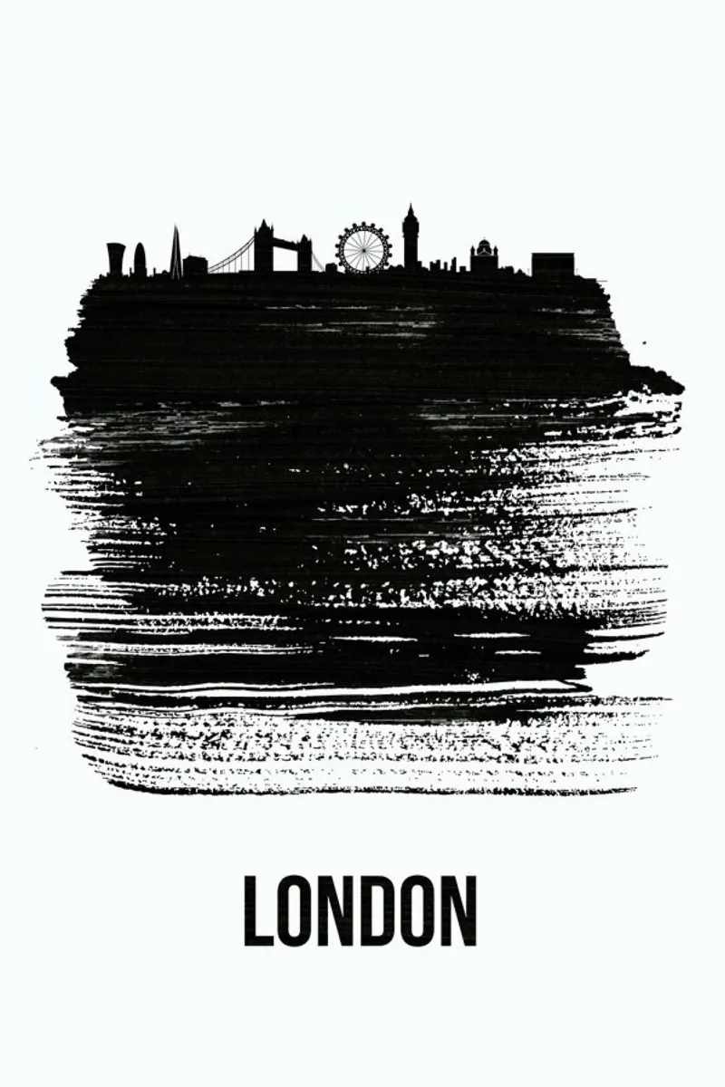 London Skyline Brush Stroke poster by Naxart