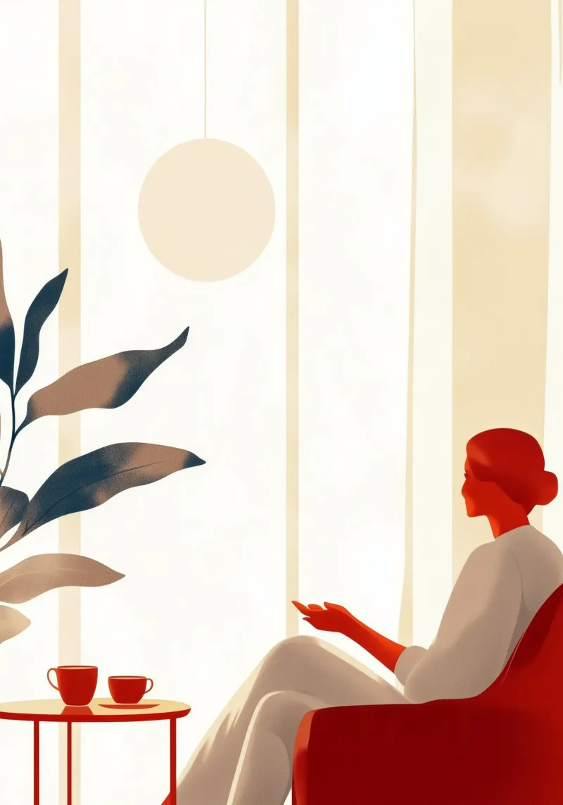 Gesprek vrouw leven minimale kunst hahnemühle van Justyna Jaszke JBJart