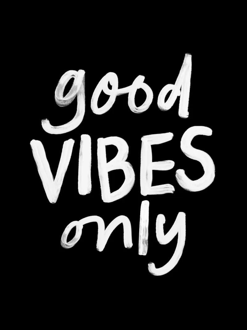 Good Vibes Only Stylish Monochrome Typography Print canvas by THE MOTIVATED TYPE