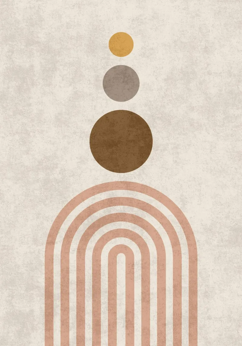 Triplo equilibrio poster con telaio in alluminio da DesignArt