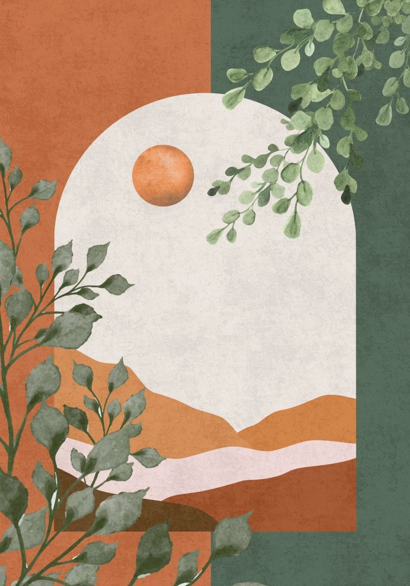 Paesaggio arcuato e sereno poster da DesignArt