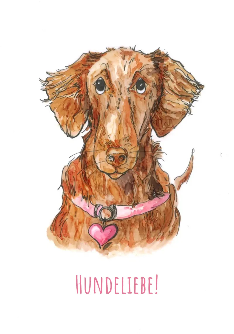 Amore per i cani carta hahnemühle da MutMalerin