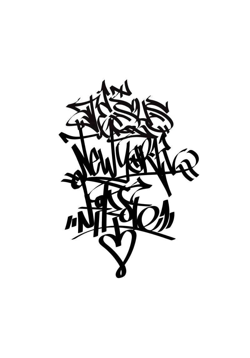 New York Graffiti pellicola backlit da Flo Klein