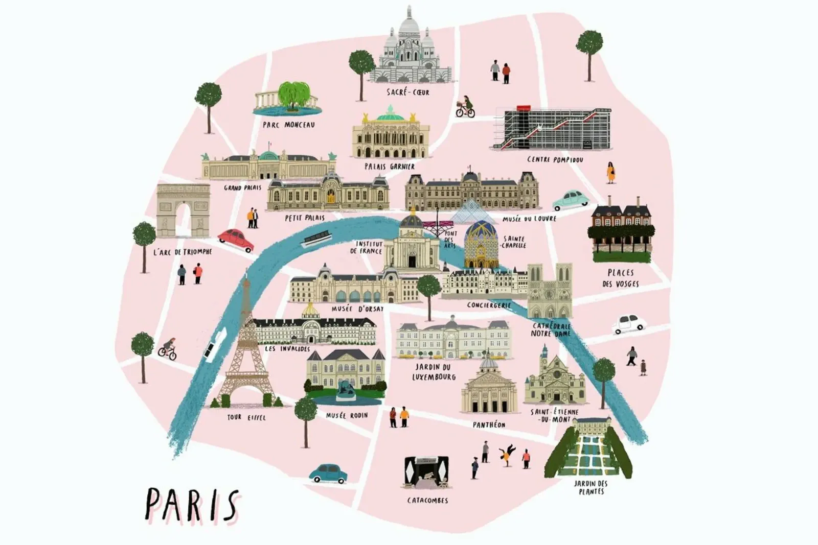 Mappa di Parigi carta hahnemühle da Alex Foster