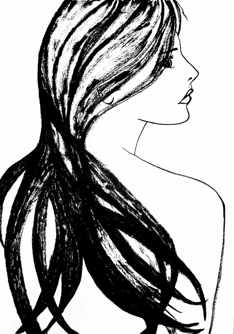 Profilo della donna pellicola backlit da Teresa André