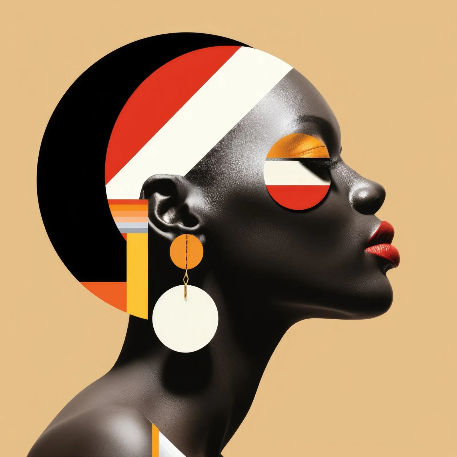 Bauhaus Donna keniota pellicola backlit da Artful Muse