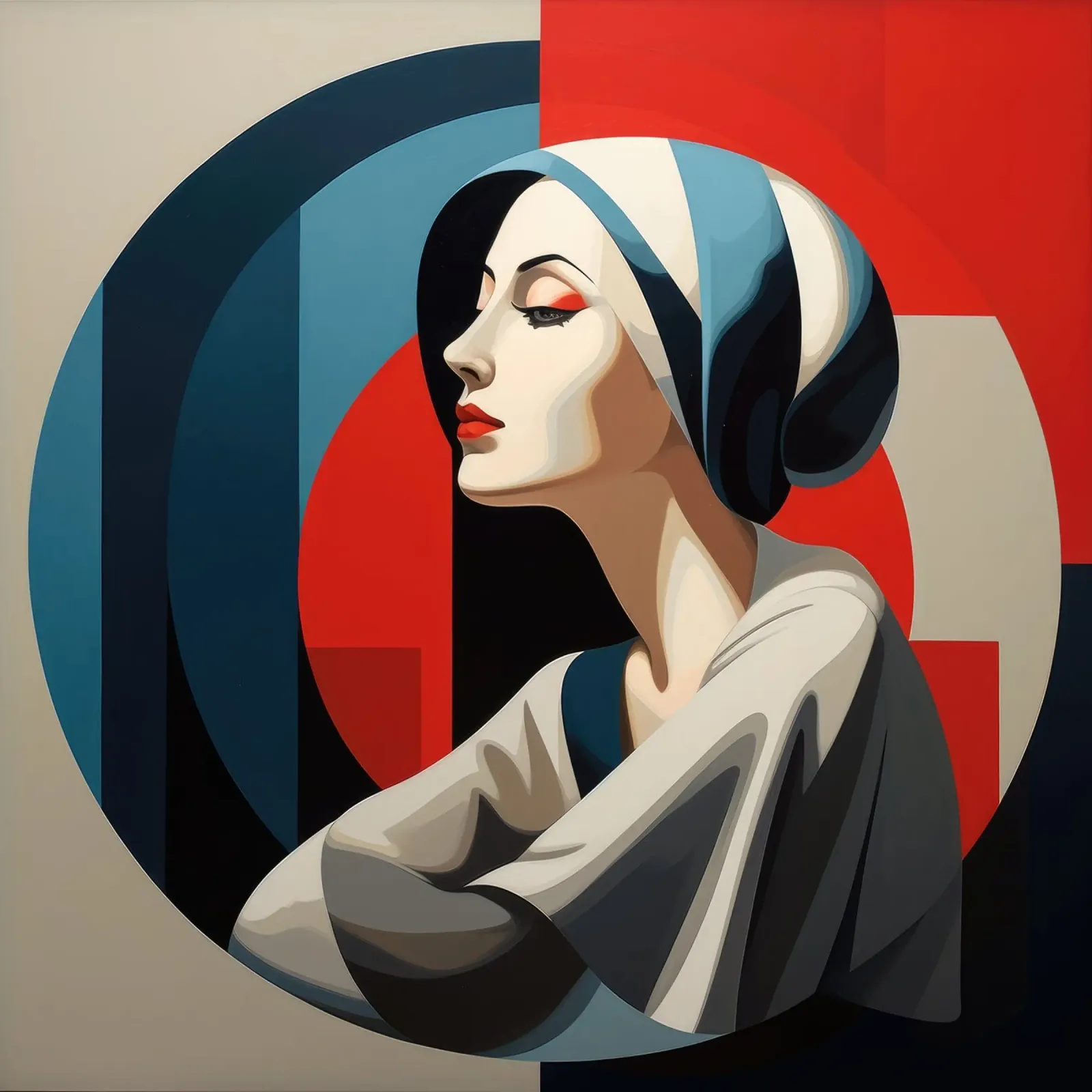 Donna turca Bauhaus poster da Artful Muse