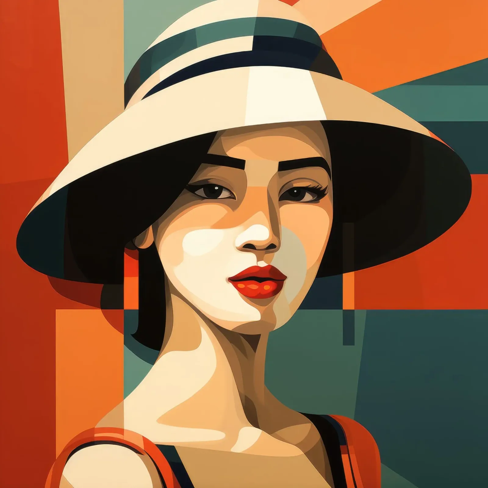 Bauhaus Donna vietnamita poster da Artful Muse
