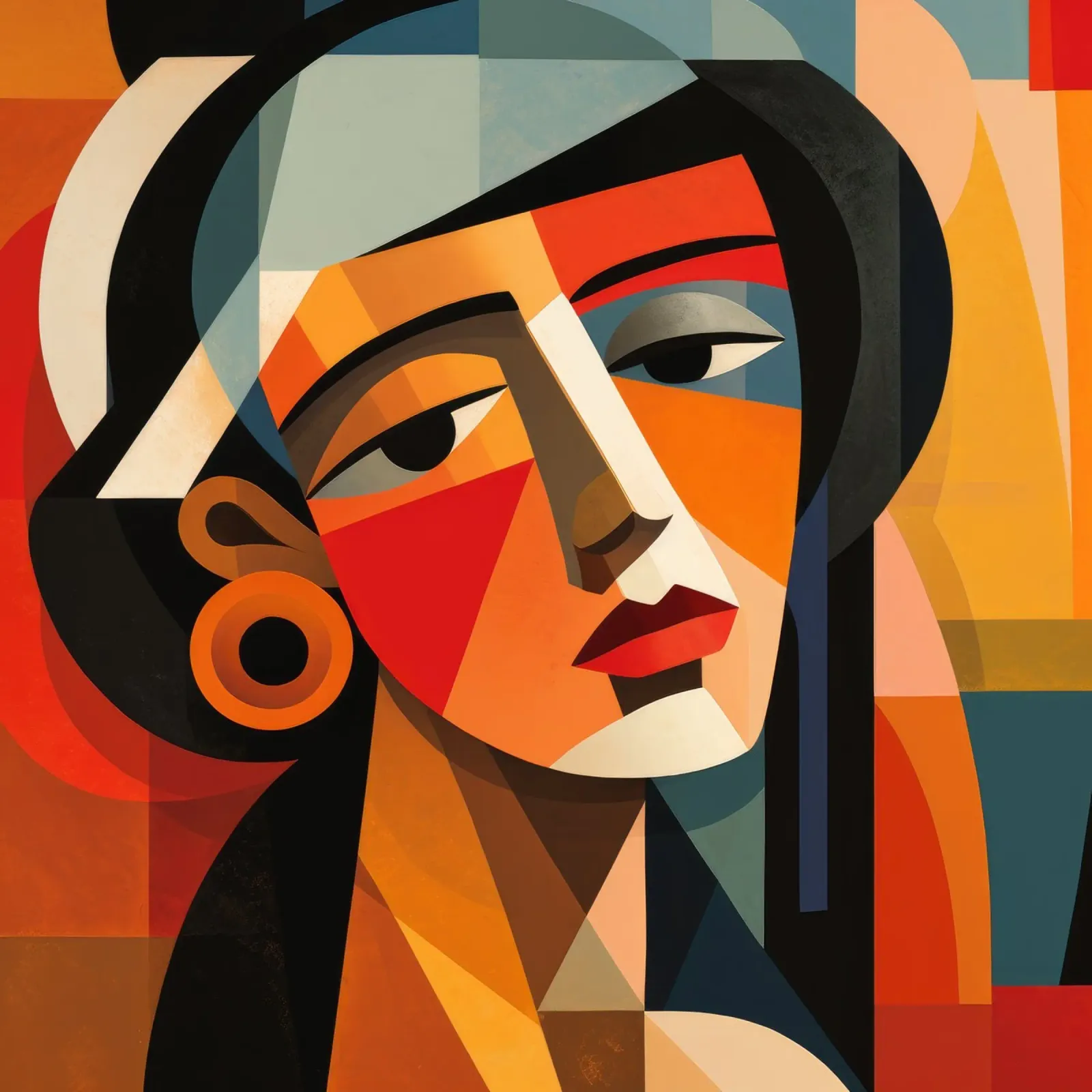 Cubismo Donna ecuadoriana carta hahnemühle da Artful Muse