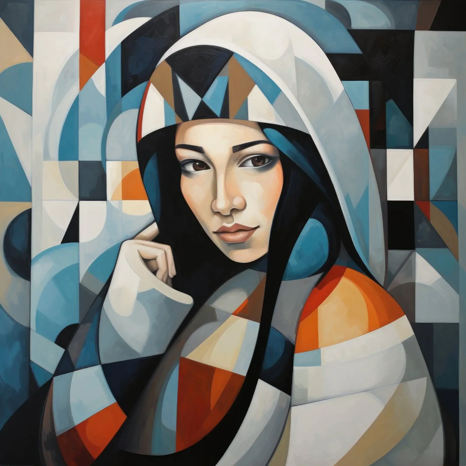 Cubismo Donna inuit pellicola backlit da Artful Muse