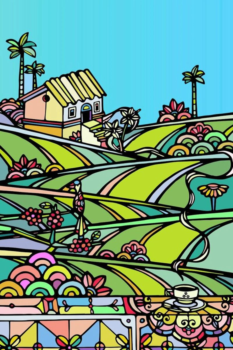 Farm Coffee Poster von Ninhol
