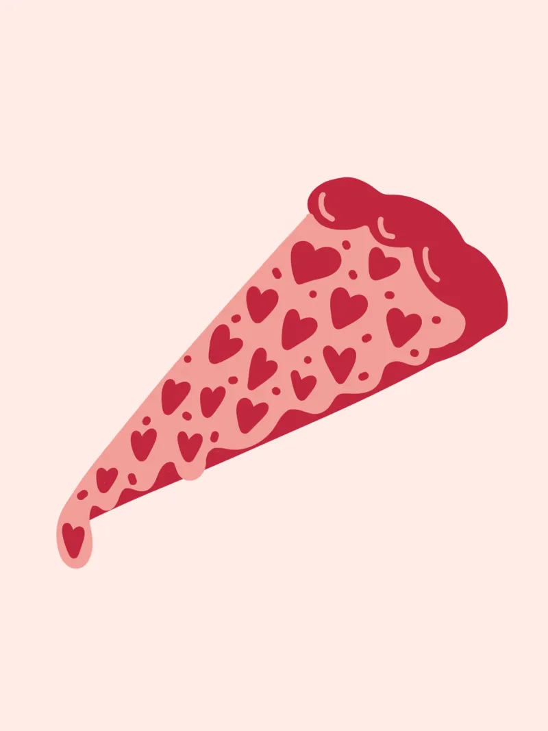 Pizza with extra Love pellicola backlit da Illustration Raissa Oltmanns