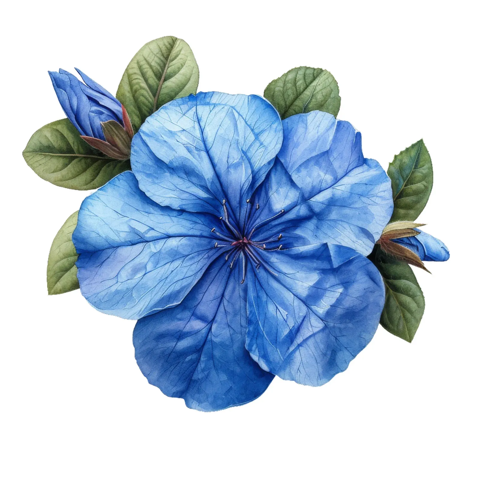 Fiore di plumbago poster con telaio in plastica da Bold Blooms