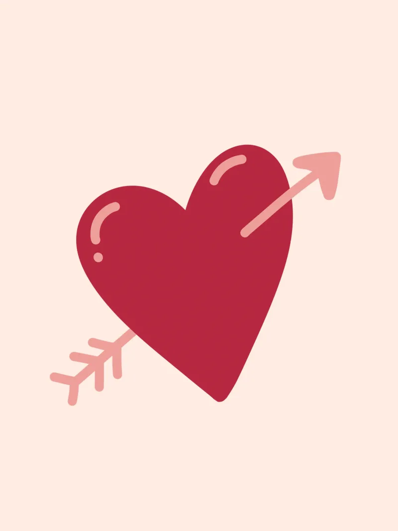 Cuore con freccia pellicola backlit da Illustration Raissa Oltmanns
