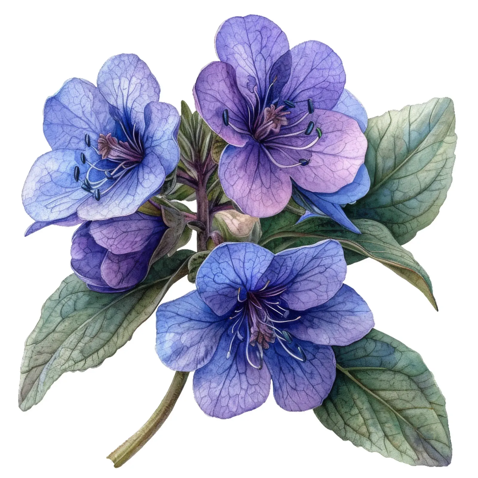 Fiore di Pulmonaria pellicola backlit da Bold Blooms