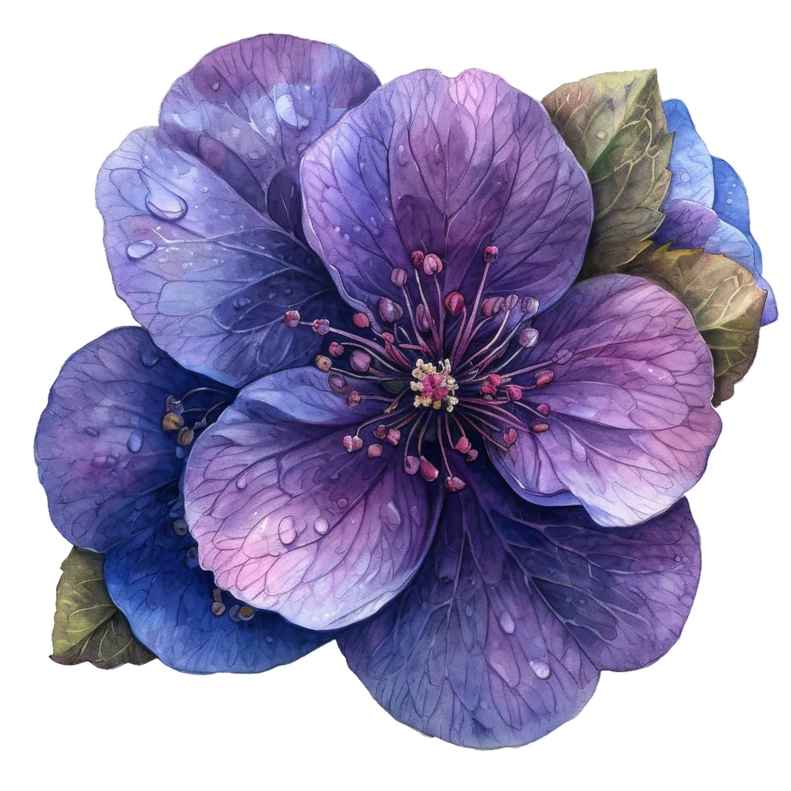 Pulmonaria Flower backlit film by Bold Blooms