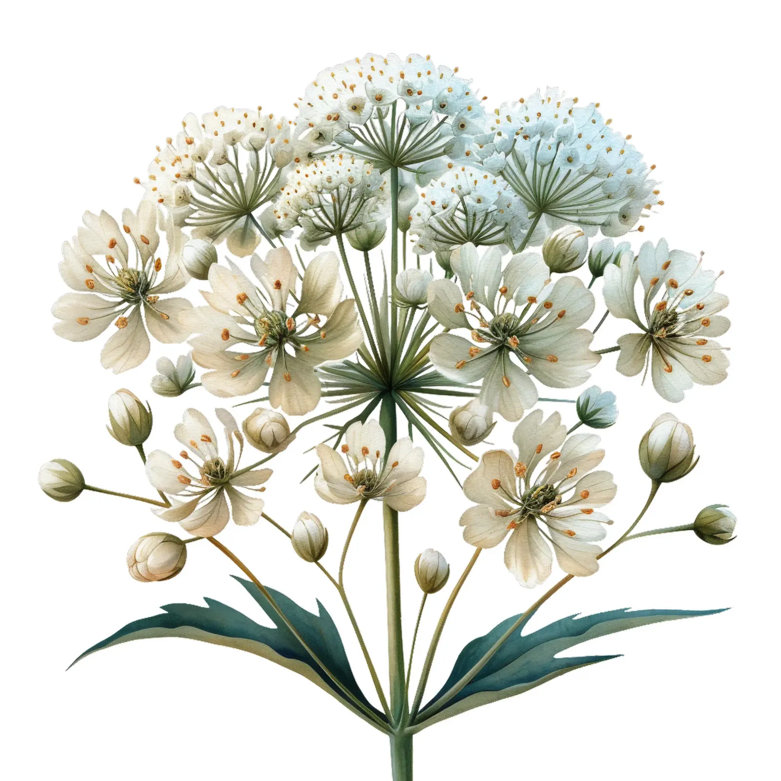 Fiore in pizzo Queen Annes pellicola backlit da Bold Blooms