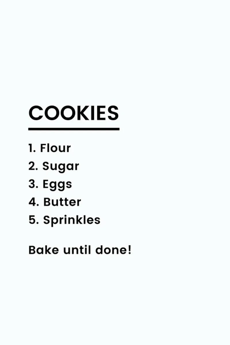 Cookie Recipe pellicola backlit da Studio One