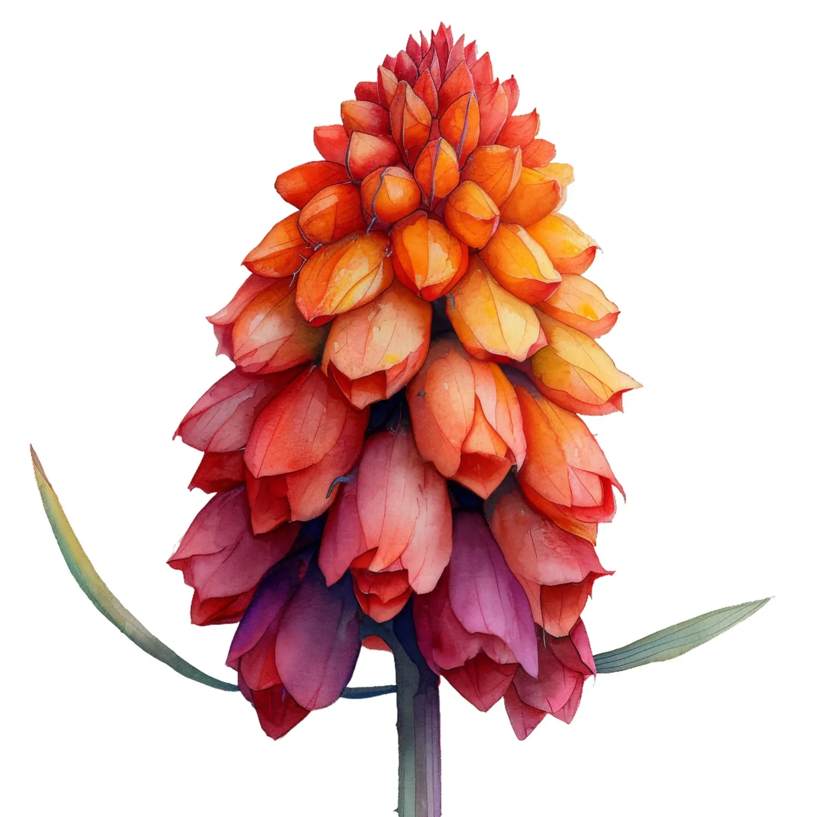 Fiore di poker rosso fuoco poster con telaio in plastica da Bold Blooms