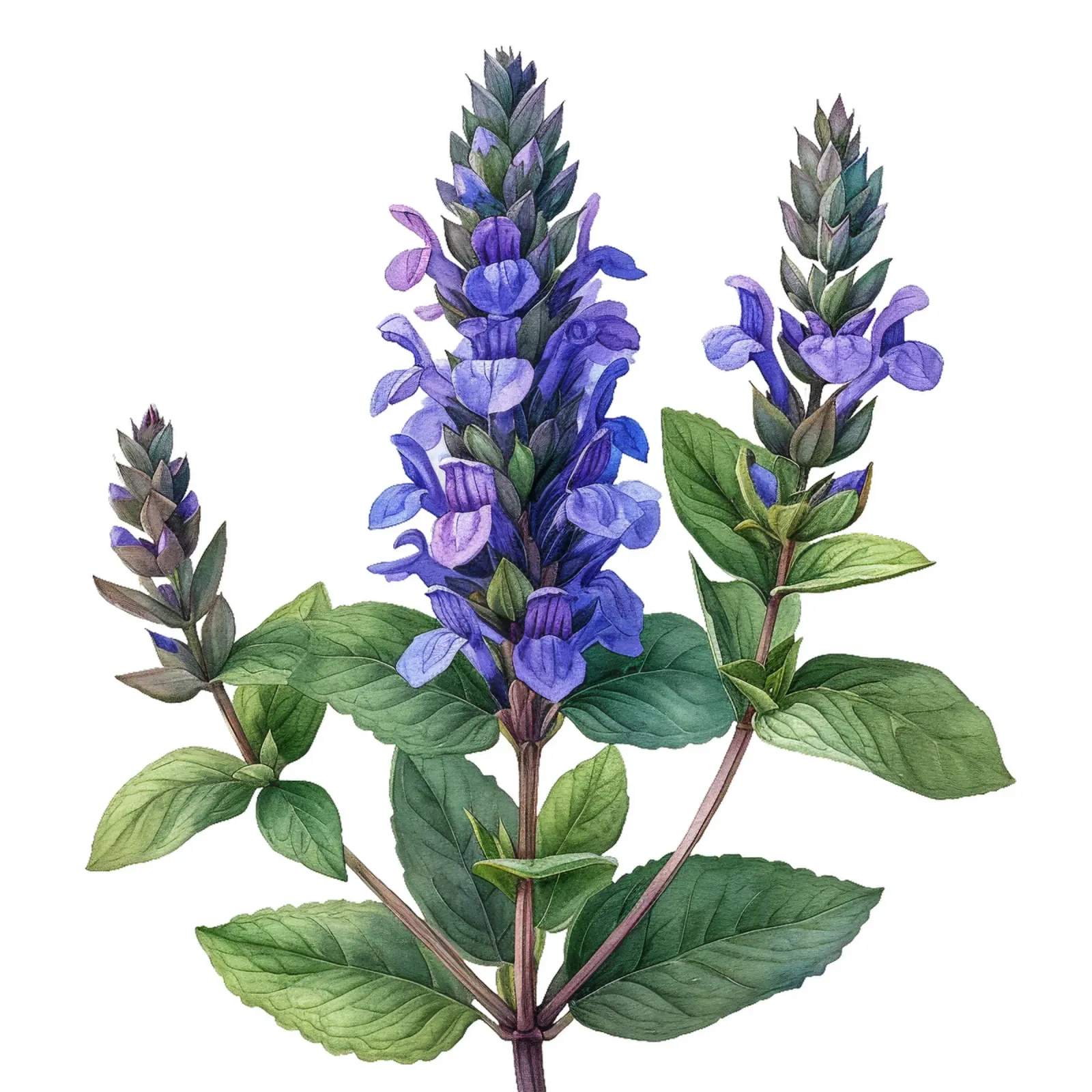Fiore di salvia tela con Cornice a cassetta da Bold Blooms