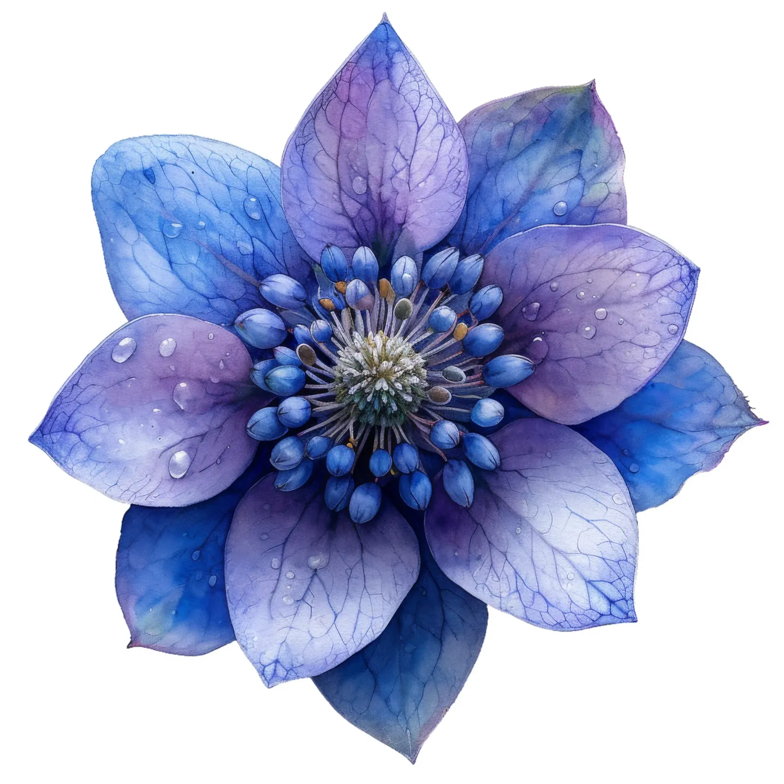 Bloemen van zeedistel hahnemühle van Bold Blooms