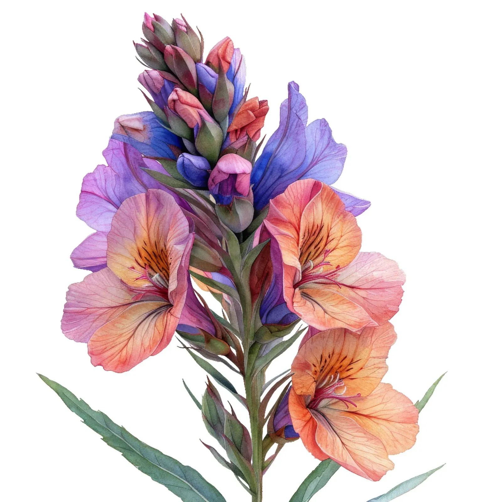 Leeuwenbek Bloem canvas van Bold Blooms