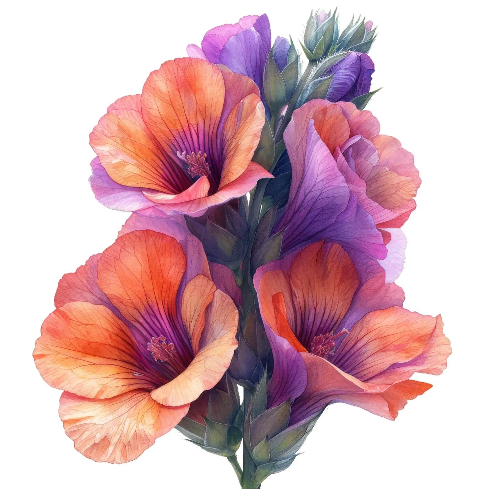 Leeuwenbek Bloem canvas van Bold Blooms