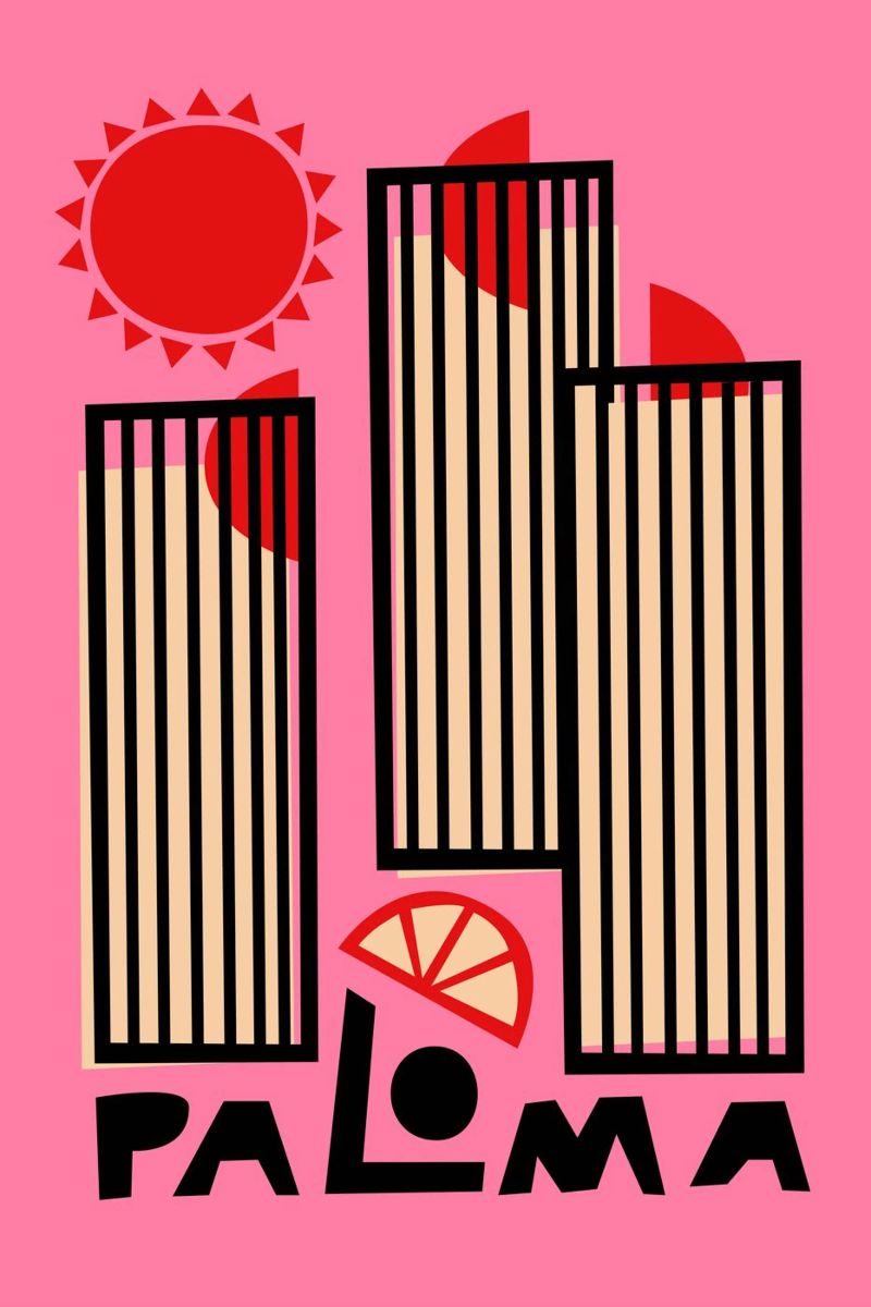 Paloma Cocktail poster by Fox & Velvet