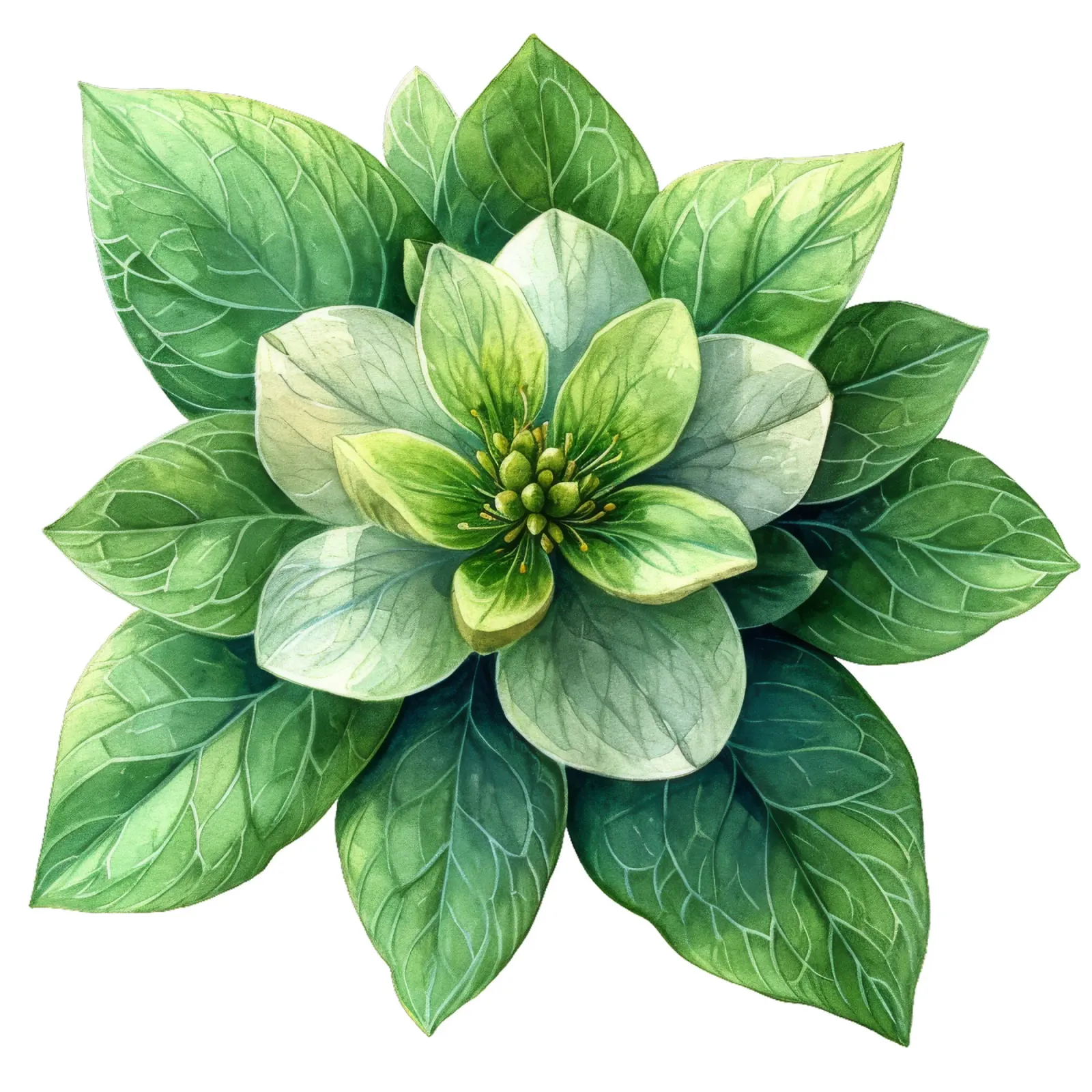 Fiore di euforbia carta hahnemühle da Bold Blooms