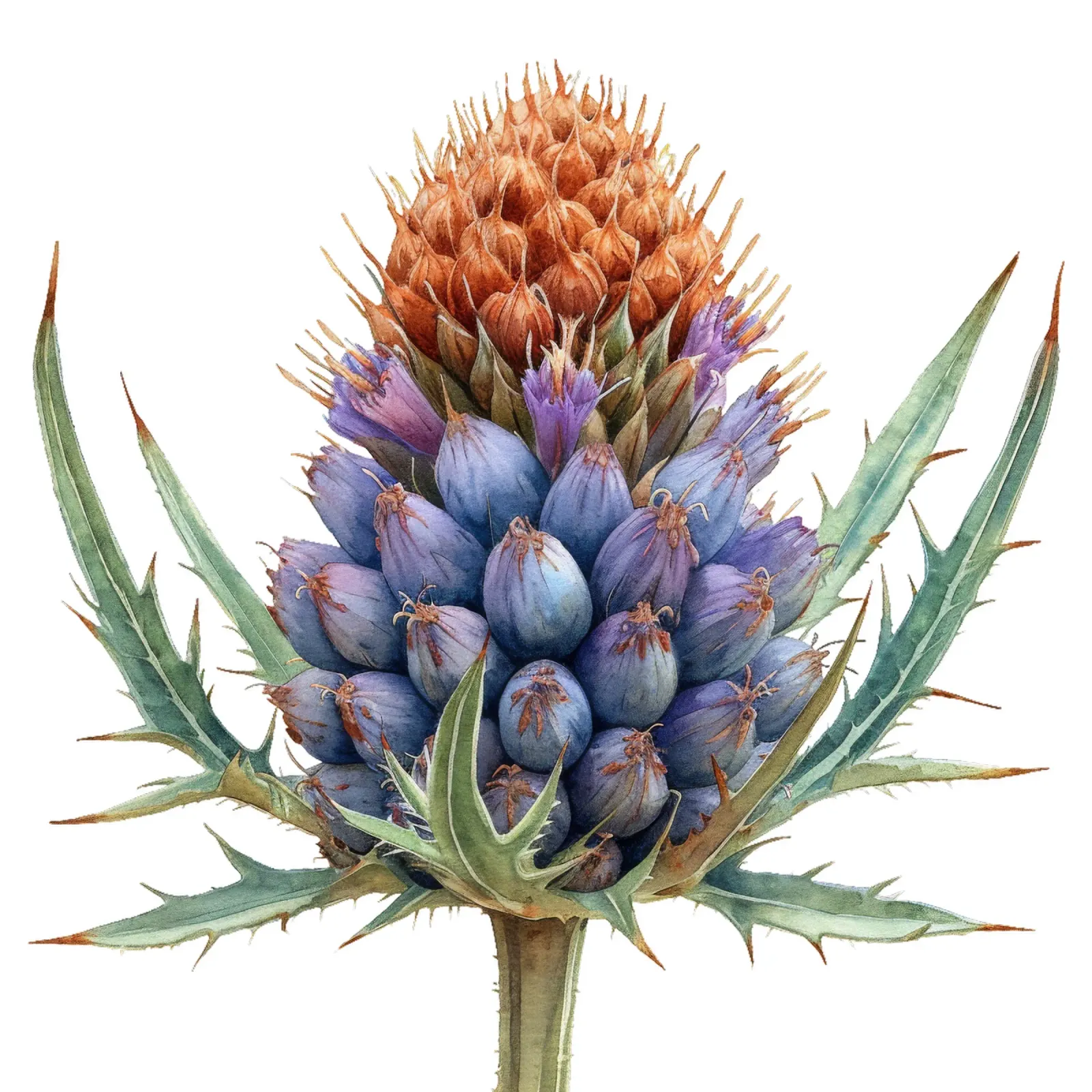 Fiore di Teasel carta hahnemühle da Bold Blooms