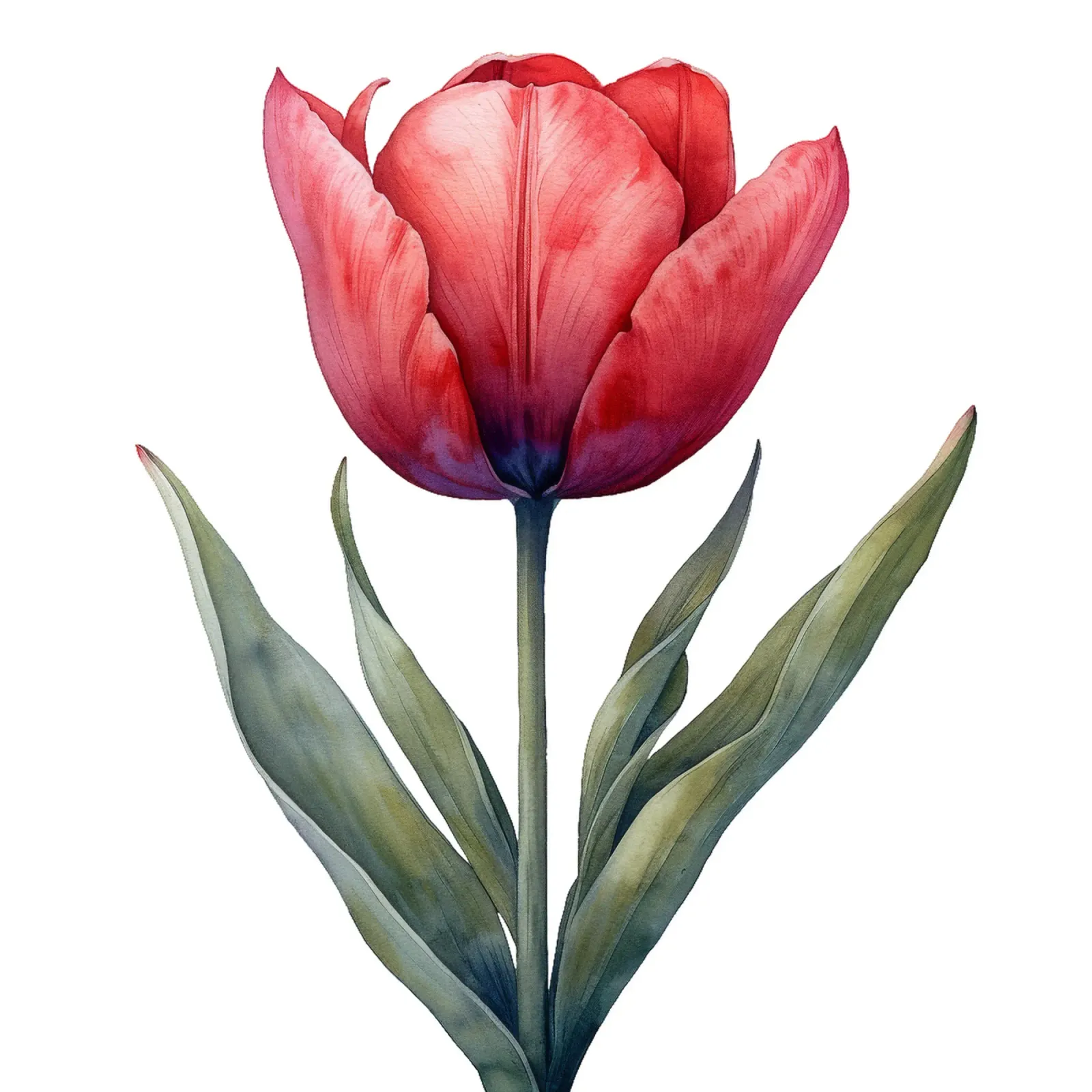 Fiore di tulipano poster con telaio in legno da Bold Blooms