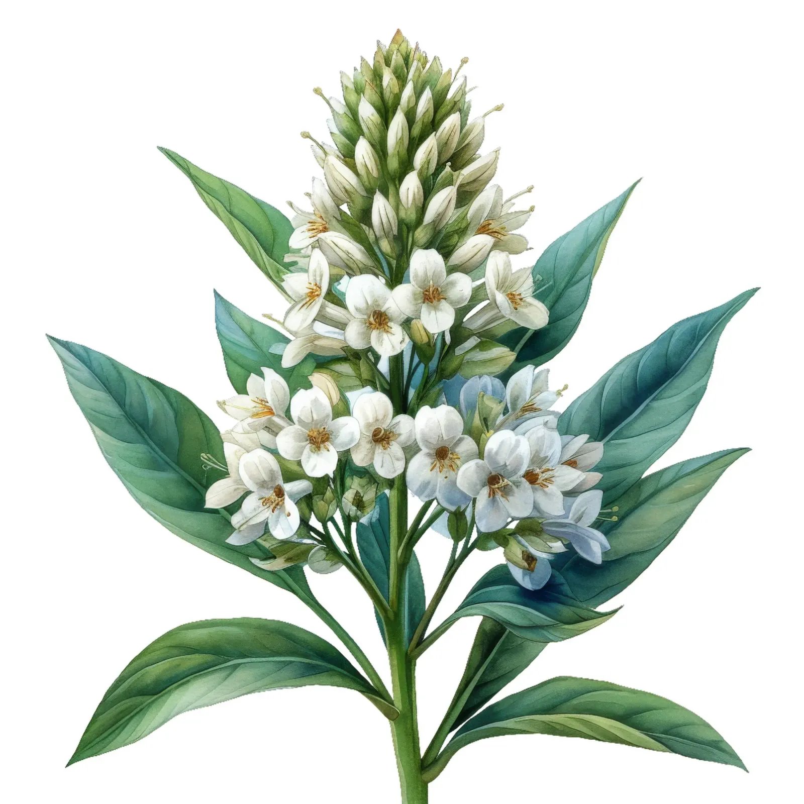Baldrianblüte Leinwand mit Schattenfugenrahmen von Bold Blooms