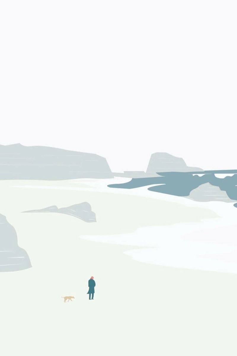 Gå På Stranden Poster von Swen Swensøn